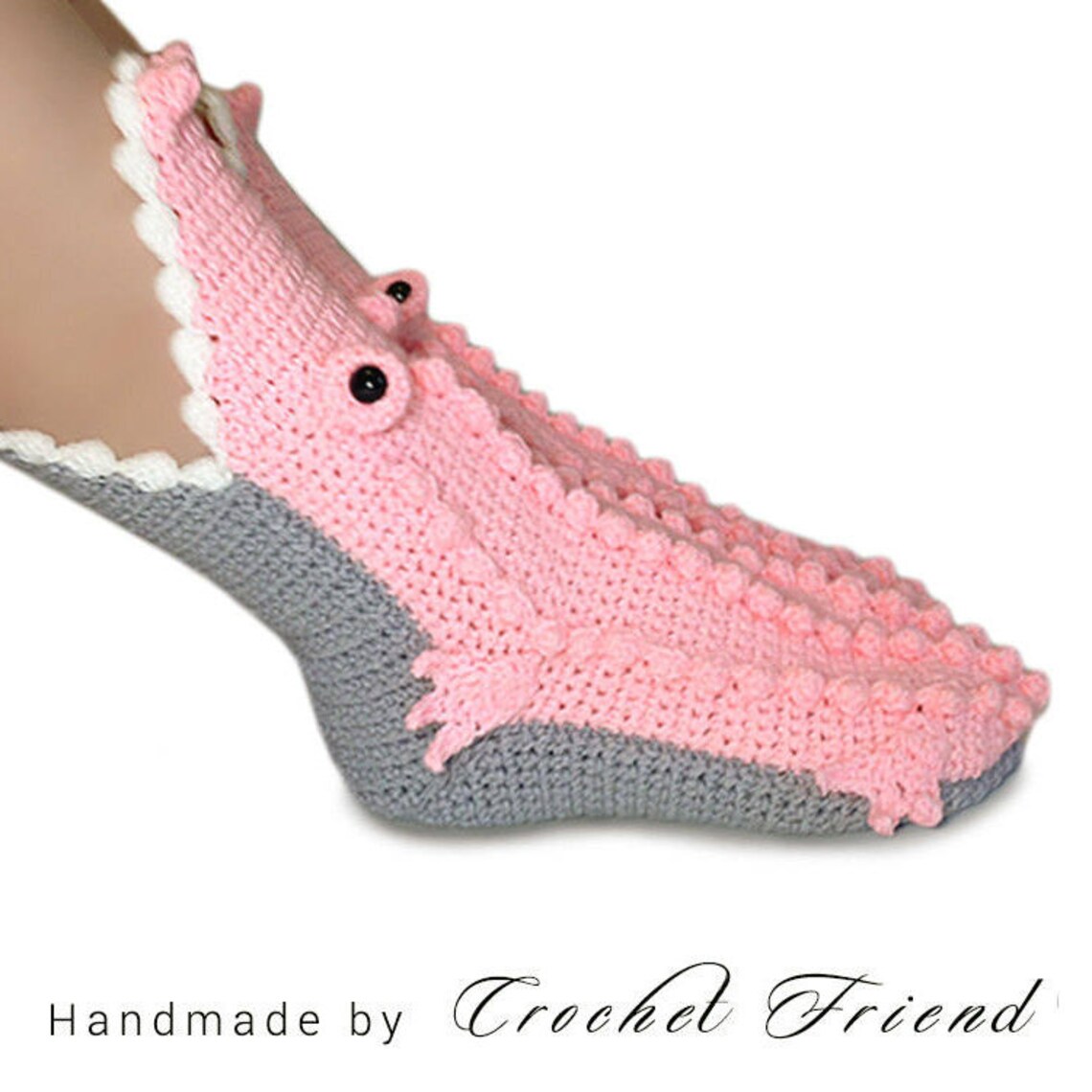 Häkeln Krokodil Alligator Hausschuhe Socken / Unisex lustige | Etsy