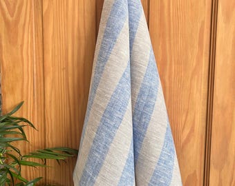 1 Paar Leinen Geschirrtücher mit blauem Streifen