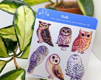 Owl sticker sheet
