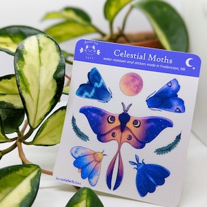 Celestial Moths sticker sheet