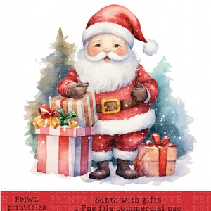 Weihnachten Weihnachtsmann mit Geschenken Vater Weihnachten Sublimation design cardherstellung, Abzeichen machen Kommerzielle Nutzung Weihnachten Handwerk png download