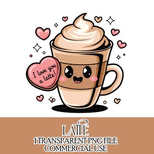 Amicizia Coppie Ti amo un caffellatte Kawaii San Valentino Amici Clipart Sublimazione Design Artigianato PNG Galantines Speciale Bestie