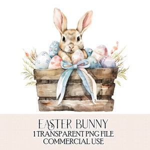 Paaskonijn Pastel aquarel Bunny Clipart Image Sublimatie Design Kaart maken Stickers Etiketten Boog maken PNG-afbeelding Commercieel gebruik