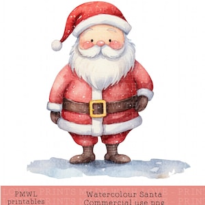 Aquarel kerstman clipart, kerstman, kerstambachten, sublimatie, kaarten maken, badges maken, commercieel gebruik clipart