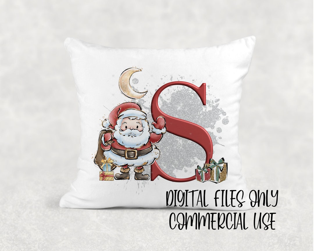 クリスマスサンタのアルファベットクリップアート、お祝いの昇華