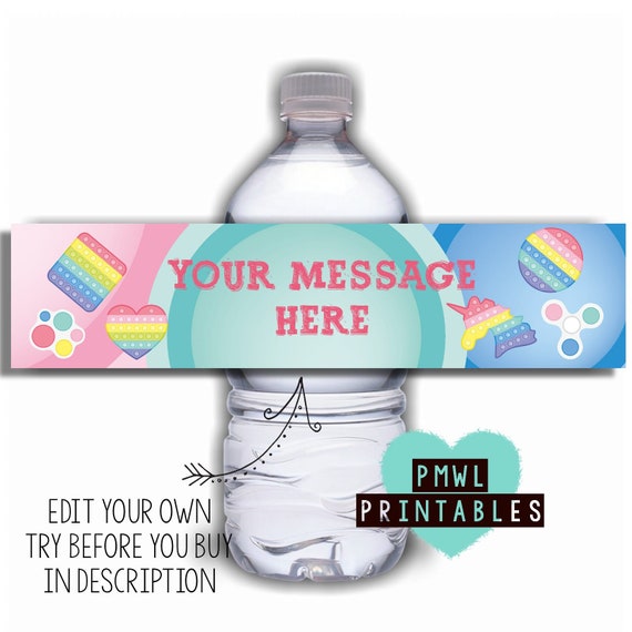 Juice Bottle Label Template Print Your Own Digital File | Etsy