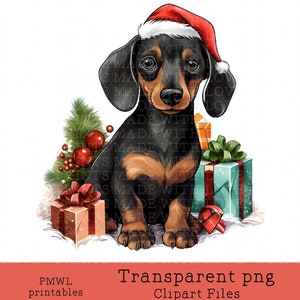 Weihnachten Dackel Dackel Wiener Dog Card Making Abzeichen T-shirts PNG Datei Klein Kommerzielle Nutzung