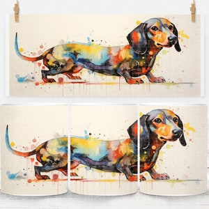 Dackel welpe 11 Unzen Becher Wrap Sublimation Design Bild Becher Wrap Wurst Hund Dackel Hund Dachs Doxie Aquarell kleine kommerzielle Nutzung