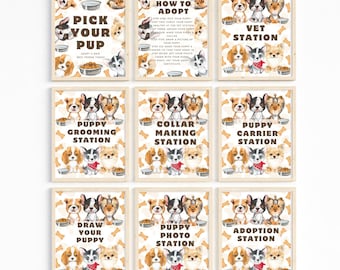 Puppy Adoption Party Signs & Certificates (Printable Download)