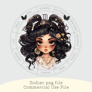 Skorpion Sternzeichen Clipart Design File Girl Birthday Sublimation design Card Making Bild Oktober November Sticker Becher Badge Sternzeichen png