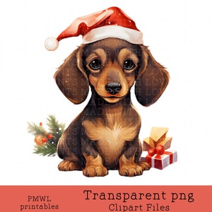 Weihnachten Dackel Dackel Wiener Dog Card Making Abzeichen T-shirts PNG Datei Klein Kommerzielle Nutzung