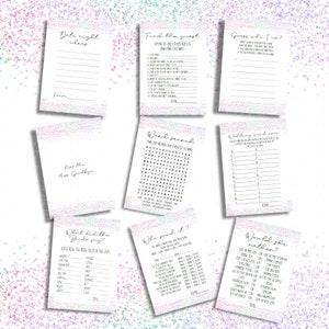 Lesbisch vrijgezellenfeest spelletjes bundel 9 games vrijgezellenfeest vrijgezellenfeest mevrouw en mevrouw de bruiden afdrukbare partij Instant Download Rainbow