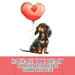 Valentinstag Dackel, Dackel, Dackel, Sublimationsdatei, Kartenherstellung, Scrapbook-Buchung, kommerzielle Nutzung, Bastelclipart