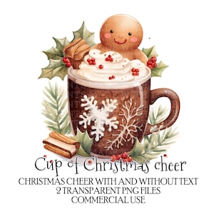 Kopje kerstsfeer warme chocolademelk afbeelding met en zonder tekst, sublimatie ontwerp mok ontwerp kerstknutselen warme chocolademelk peperkoek