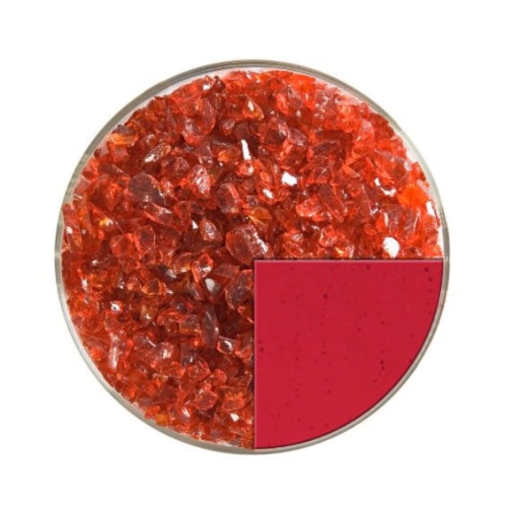 Red Opal Medium Glass Frit 90 COE For Microwave or Regular Kiln Fusing 1//2 LB