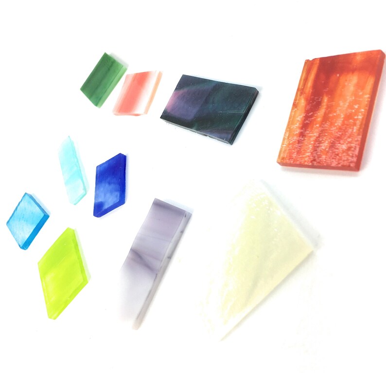 Mixed streaky fused glass supplies bundle Bullseye 50g coe 90 Etsy