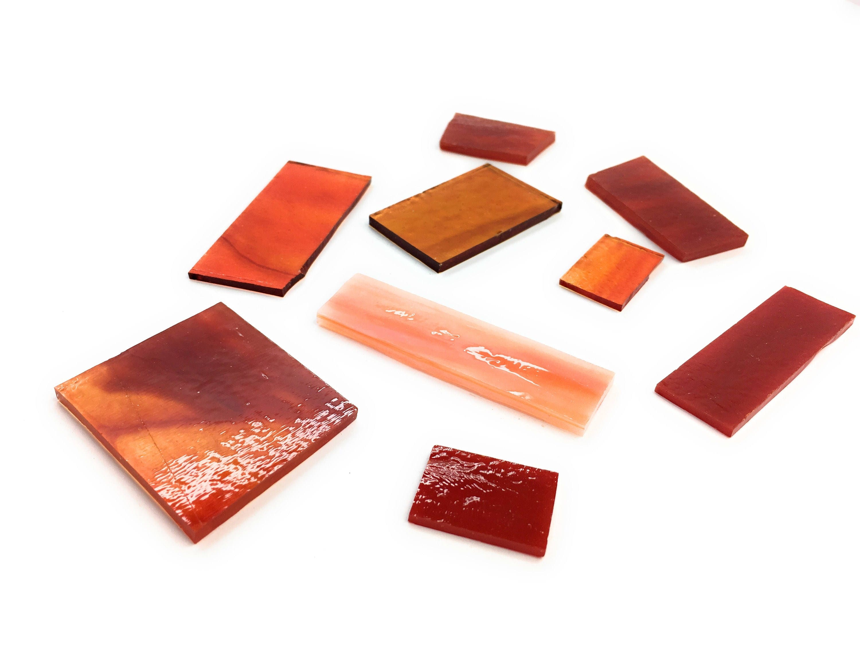 Red Fused Glass Supplies Bundle Bullseye Coe 90 50g Fusing Etsy UK