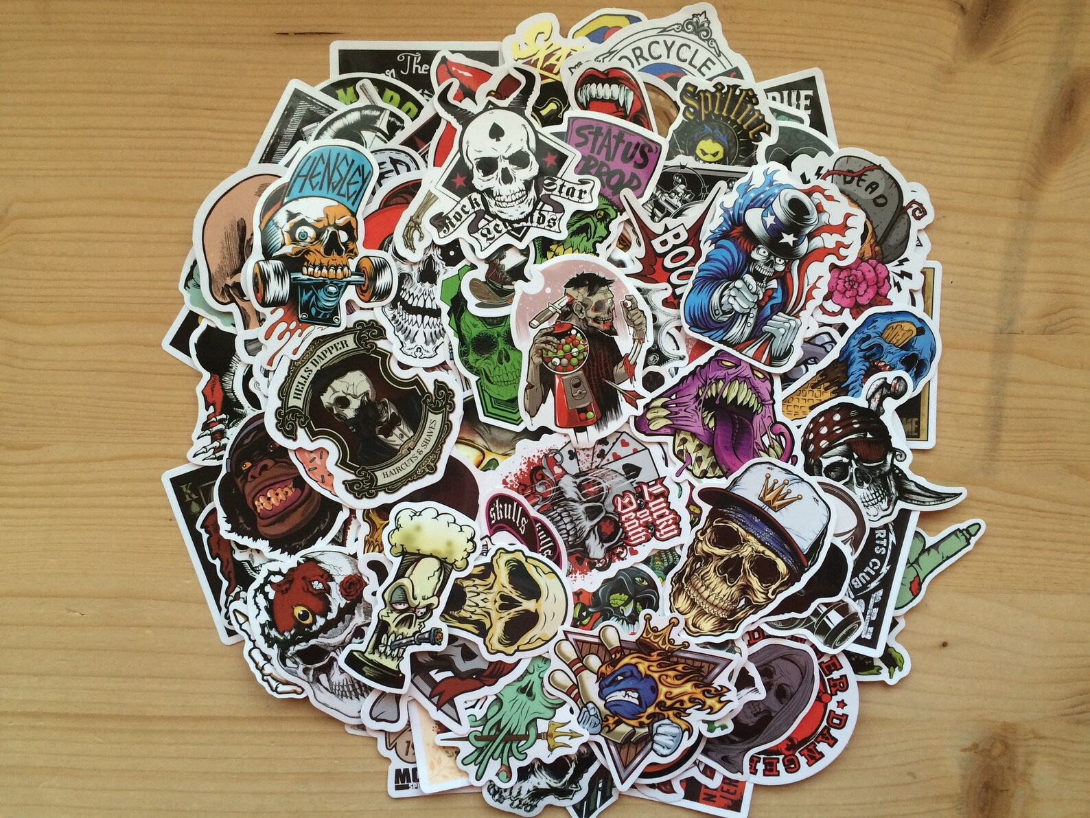 Set of Stickers Gore Skull Skull Skull Head Punk Zombie Etsy
