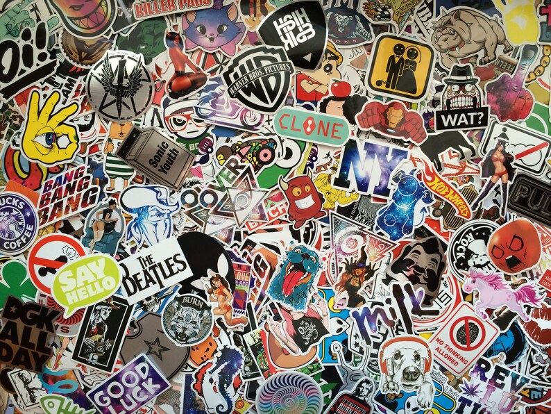 luggage random stickers graffiti bike skate Skateboard stickers fun