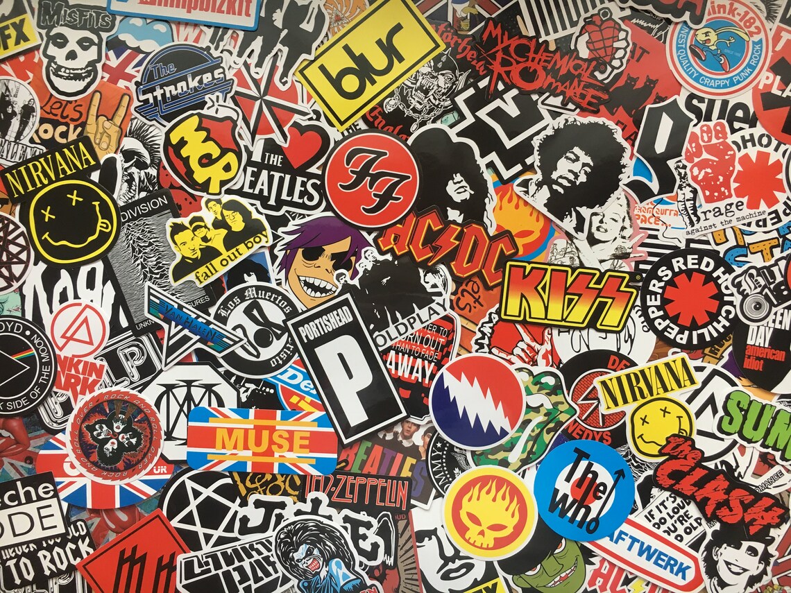 Lot de stickers groupes de rock musique hardrock metal Etsy