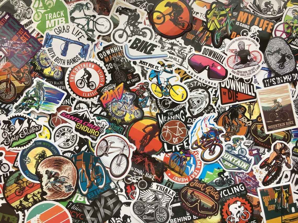 Lot de stickers Vélo VTT sport extrême mountain bike Etsy