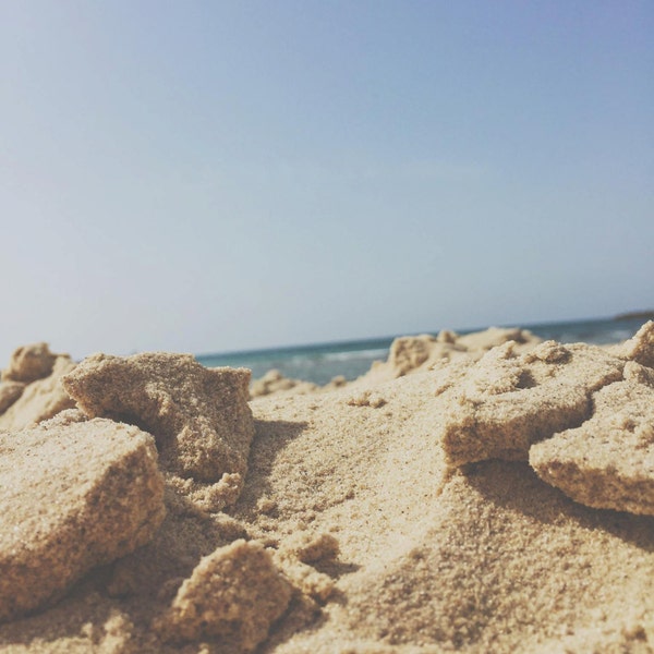 beach, tel aviv, sand, ocean, sky, beach, israel, summer, photo, photograph, print, modern, minimalist, abstract, photography print