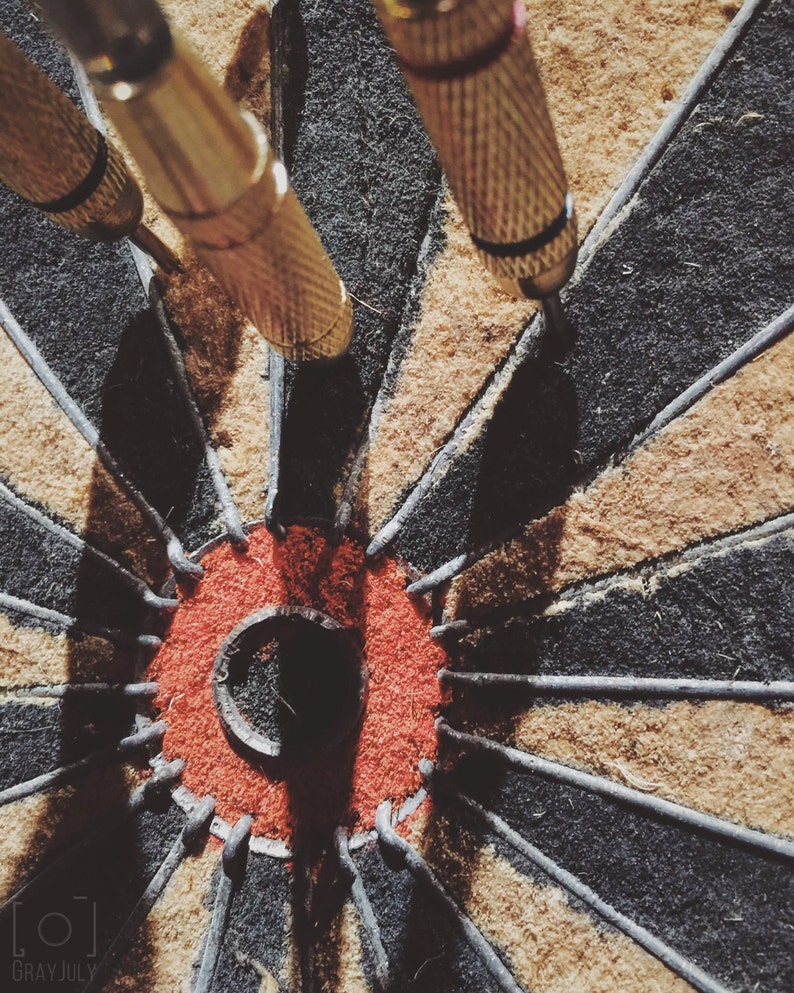 Bullseye Darts Dartboard Bar Game Valley Los Angeles Etsy