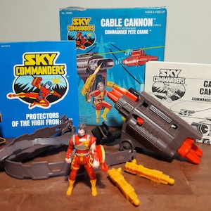 Sky Commanders Cable Cannon - 1987 Kenner 80s Cartoon Toys