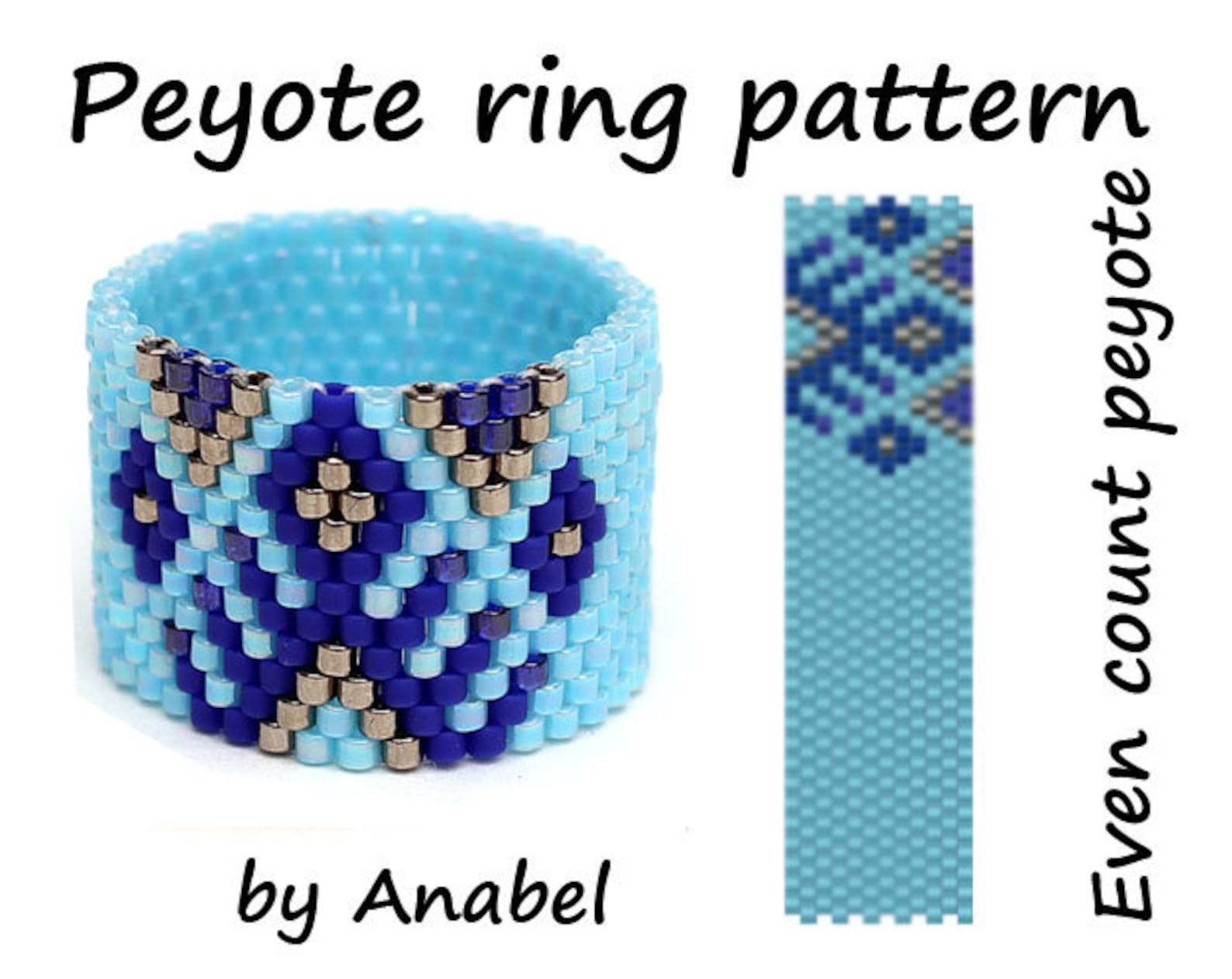Peyote Ring Pattern for Delica Beads Bead Ring Pattern Seed Etsy