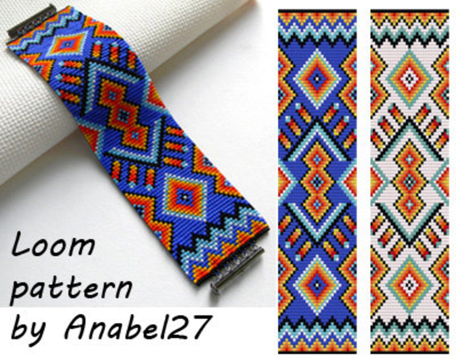 Loom Bead Pattern Ethnic Style Beaded Pattern 13 Etsy