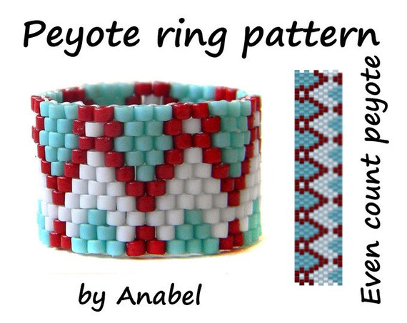 Peyote Stitch Ring Pattern Easy Bead Pattern for Beginner | Etsy