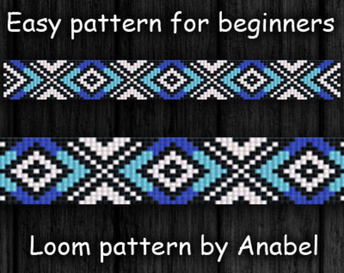Easy bead weaving pattern for beginners Seed bead bracelet Etsy