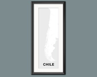 CUSTOM Chile map poster black white Hometown City Print Modern Home Decor Office Decoration Wall Art Dorm Bedroom Gift