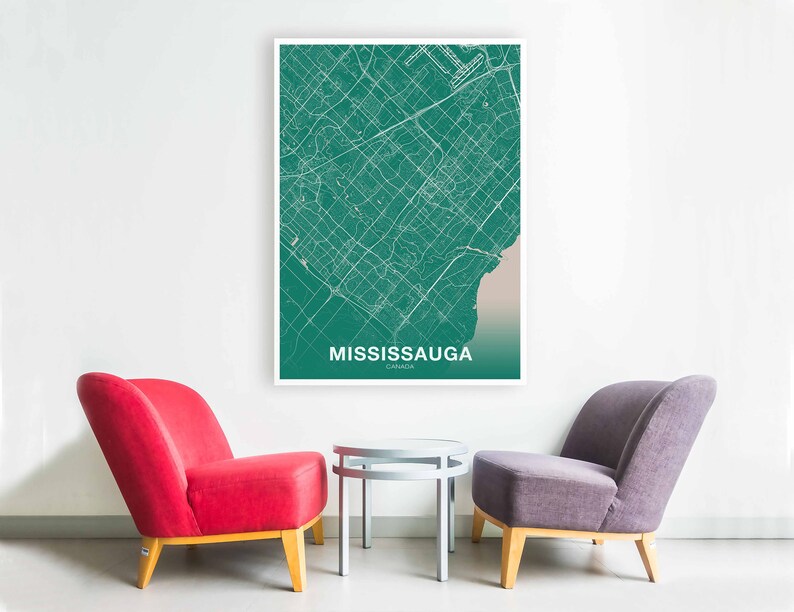 MISSISSAUGA Canada Poster Color Hometown City Print Modern Etsy