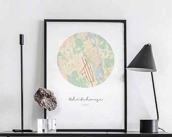 WHITEHORSE Canada map poster wall decor design modern minimal nordic travel bedroom home art vintage retro dorm nursery housewarming