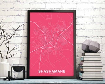 SHASHAMANE Ethiopia poster color Hometown City Print Modern Home Decor Office Decoration Wall Art Dorm Bedroom Gift
