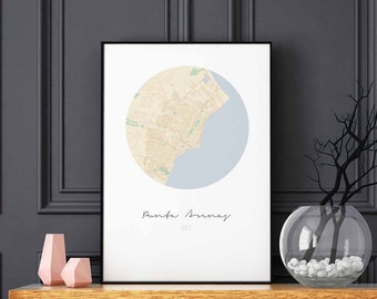 PUNTA ARENAS  Chile map poster wall decor design modern minimal nordic travel bedroom home art vintage retro dorm nursery housewarming