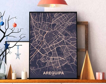 AREQUIPA Peru sand purple poster color Hometown City Print Modern Home Decor Office Decoration Wall Art Dorm Bedroom Gift