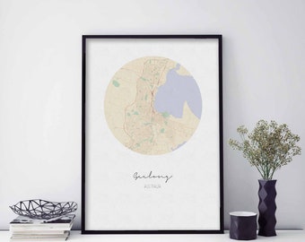 GEELONG Australia map poster wall decor design modern minimal nordic travel bedroom home art vintage retro dorm nursery housewarming