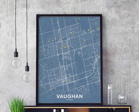 VAUGHAN Canada map poster color Hometown City Print Modern Home Decor Office Decoration Wall Art Dorm Bedroom Gift