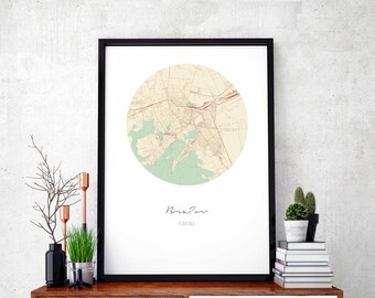 BRASOV Romania map poster wall decor design modern minimal nordic travel bedroom home art vintage retro dorm nursery housewarming