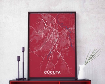 CUCUTA Colombia poster color Hometown City Print Modern Home Decor Office Decoration Wall Art Dorm Bedroom Gift