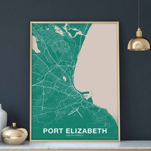 Póster de PORT ELIZABETH, Sudáfrica, ciudad natal, impresión en color, decoración moderna para el hogar, decoración de la oficina, arte de pared, dormitorio, regalo