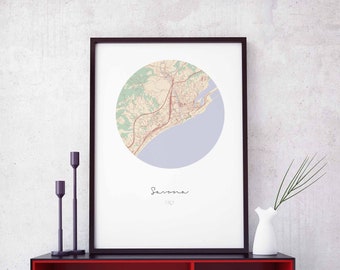 SAVONA Italy map poster wall decor design modern minimal nordic travel bedroom home art vintage retro dorm nursery housewarming