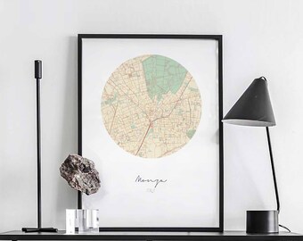 MONZA Italy map poster wall decor design modern minimal nordic travel bedroom home art vintage retro dorm nursery housewarming