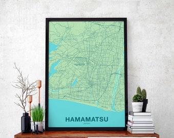 HAMAMATSU Japan poster color Hometown City Print Modern Home Decor Office Decoration Wall Art Dorm Bedroom Gift