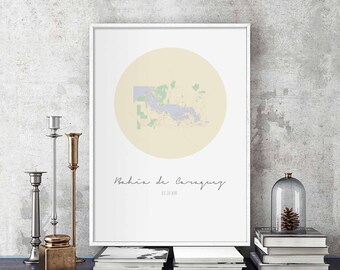 BAHIA DE CARAQUEZ Ecuador map poster wall decor design modern minimal nordic travel bedroom home art vintage retro dorm nursery