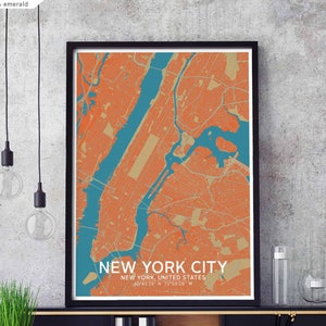 Affiche de carte des états-unis de NEW YORK, noir et blanc, impression de ville natale, décoration de maison moderne, décoration de bureau, art mural, dortoir, chambre, cadeau