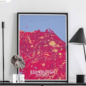 Póster de mapa de EDIMBURGO, Gran Bretaña, en blanco y negro, impresión de ciudad natal, decoración moderna para el hogar, decoración de oficina, arte de pared, dormitorio, regalo