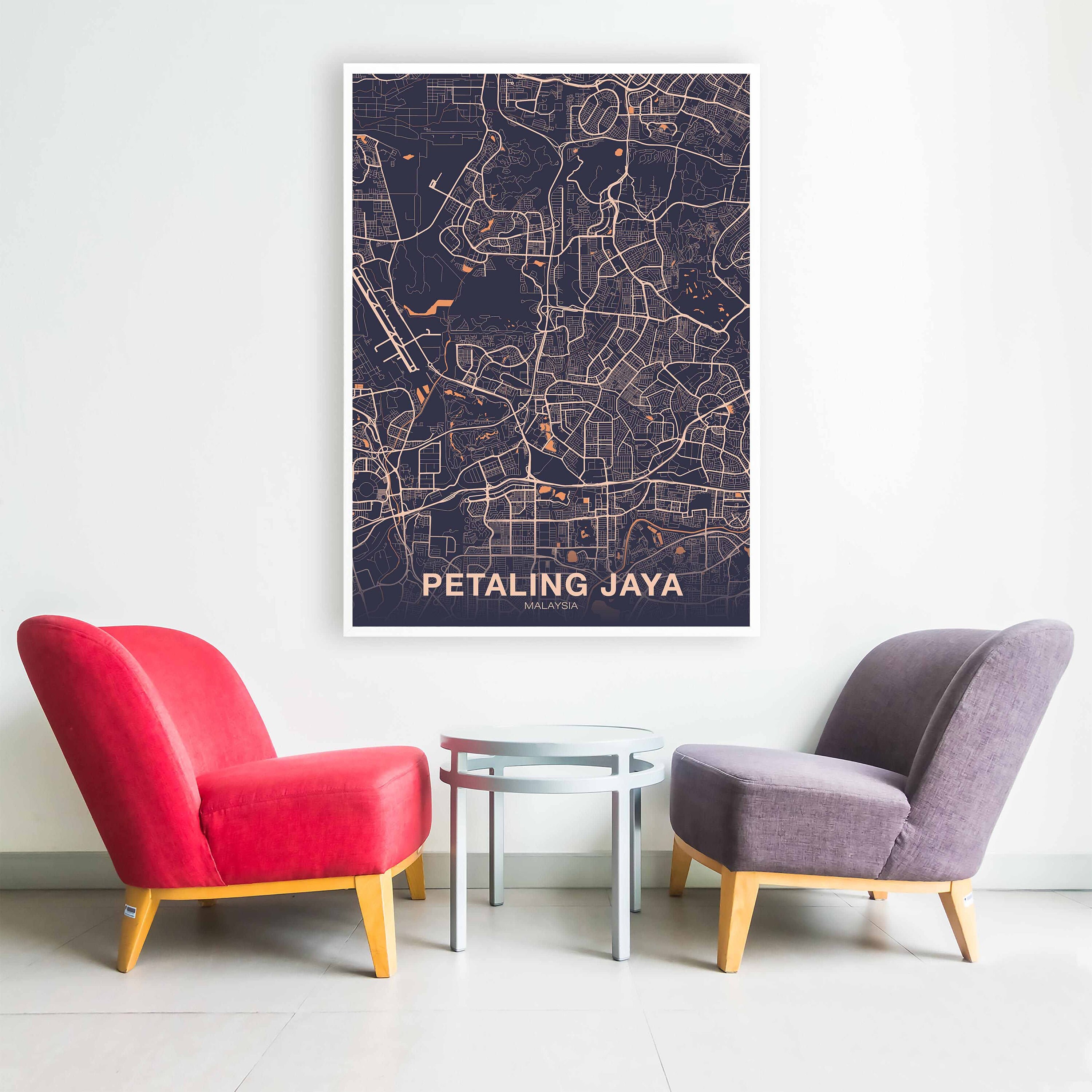 Petaling Jaya Malaysia Map Poster Color Hometown City Print Modern Home Decor Office Decoration Wall Art Dorm Bedroom Gift Petaling Jaya Malaysia Map Poster Color Hometown City Print Modern Home Decor Office Decoration Wall Art Dorm Bedroom Gift